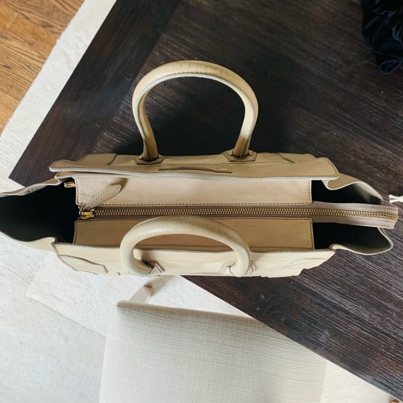 Authentic Mini Celine Luggage Handbag in Beige Calfskin - Picture 8 of 9